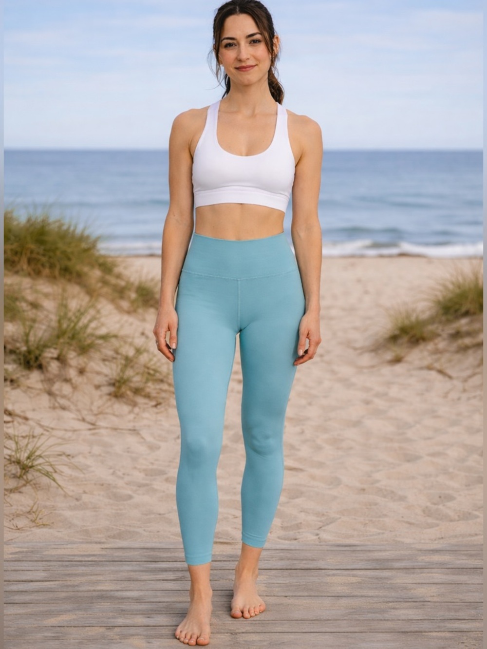 Lululemon Wunder Train High-Rise Leggings Blue Size 6 25” W/ Inside Pocket